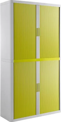Produktbild von PAPERFLOW Rollladenschrank weiß, grün ohne Fachböden 110,0 x 41,5 x 204,0 cm