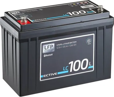 Produktbild von ECTIVE LC 100L LT 12V LiFePO4 Lithium Versorgungsbatterie 100 Ah - 0% nach §12 Abs. 3 UstG
