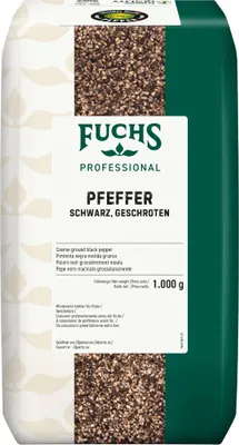 Obrázek produktu pro Fuchs 380792005 Fuchs schwarzer Pfeffer geschrotet Gewürz, 1,0 kg