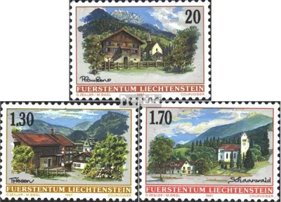 Produktbild von Briefmarken Liechtenstein 1997 Mi 1148-1150 (kompl.Ausg.) postfrisch Dorfansicht