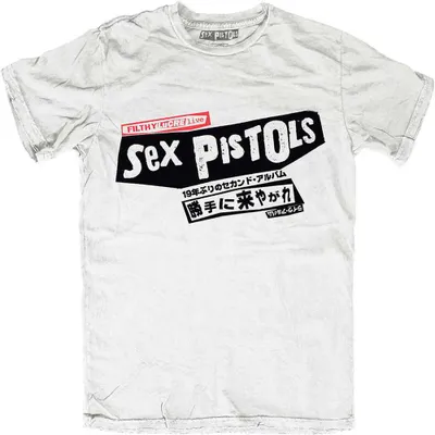 Obrázok produktu pre Pistols Filthy Lucre Japan (Back Print) White L Tričko