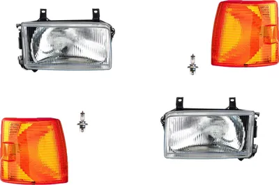 Produktbild von Scheinwerfer passend für VW Transporter T4 90-03 + H4 Set Links Rechts + Blinker 701941017 701941017C 701941018C 701941018 701953049 701953050 Johns