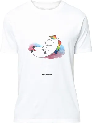 Produktbild von Mr. & Mrs. Panda Größe XL T-Shirt Einhorn Wolke 7 - Weiß - Geschenk, Menschen, mit Spruch, Unicorn, Shirt, Lustig, Glaube, Einhörner, Tshirt