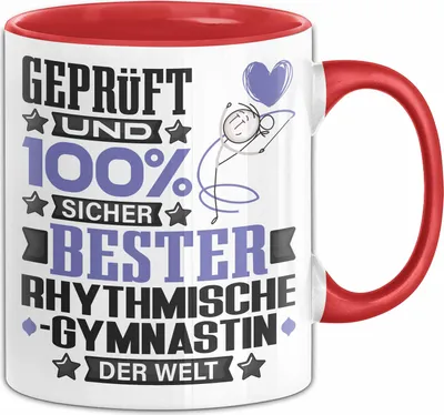 Produktbild von RhythmischeGymnastin Geschenk Lustiger Spruch für RhythmischeGymnastin Geschenkidee Bester RhythmischeGymnastin Der Welt (Rot)
