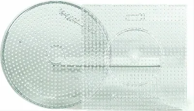 Produktbild von 2 Stiftplatten transparent Kreis/Quadrath