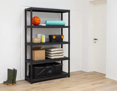 Obrázek produktu pro PAPERFLOW, univerzální regál, model 124, 5 polic, černá barva