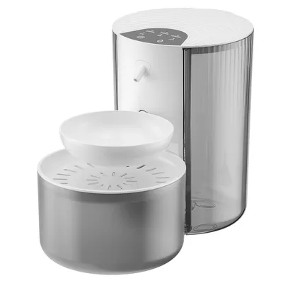 Produktbild von Katzenbrunnen 3L, automatischer Trinkbrunnen für Katzen und kleine Hunde, Edelstahl Wasserschale, leiser Betrieb, ohne Filter, und leicht zu reinigen