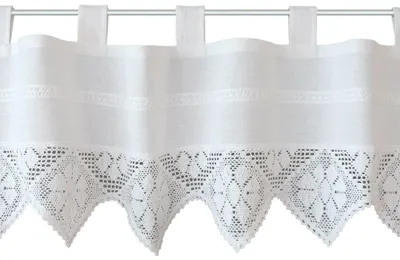 Produktbild von Scheiben-Gardine Landhaus-Stil Häkelspitze 150 x 40 cm Baumwolle-Mix