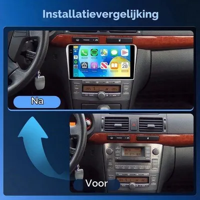 Productafbeelding van 2GB 64GB Autoradio voor Toyota Avensis 2002-2008, Autoradio Android met Carplay Android Auto Mirror Link 9 Inch Touchscreen Navi GPS, EQ, Bluetooth, WiFi, FM/RDS, SWC, Achteruitrijcamera