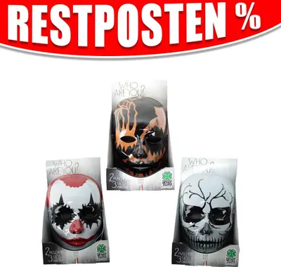 Produktbild von 2 Masken 3 Gesichter - Halloween Maske