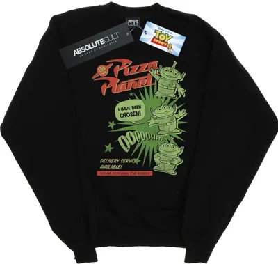 Produktbild von Disney - "Toy Story 4 Pizza Planet Little Green Men" Sweatshirt für Damen BI42084 (XXL) (Schwarz)