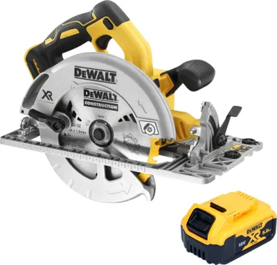 Produktbild von DeWalt DCS 572 N Akku Handkreissäge 18 V 184 mm Brushless + 1x Akku 5,0 Ah - ohne Ladegerät