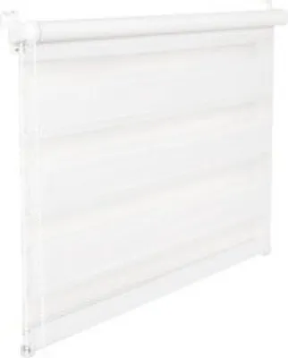 Immagine prodotto di Tenda a rullo doppia Tenda a rullo doppia 60 cm di larghezza 200 cm di lunghezza bianco incl. cordoncino Tenda a rullo per finestra Tenda a rullo a morsetto Tenda a rullo veneziana