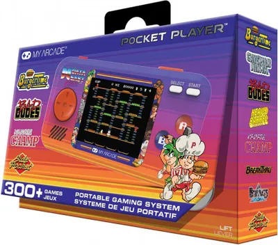 Produktbild von My Arcade Data East Hits Pocket Player, Mehrfarbig, D-Pad, Schaltfläche Auswählen, Schaltfläche Start, 6,98 cm (2.75"), USB / Batterie, AAA, Alkali