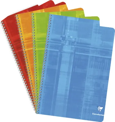 Produktbild von Clairefontaine 5x Spiralbuch 24x32 cm, 90 Blatt 90g, kariert 5/5 Sortiert 8352C