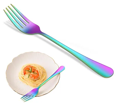 12-teiliges Regenbogen-Dinervorlegbesteck, Edelstahl