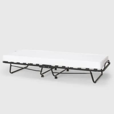 Produktbild von Klappbett mit Matratze und Mikrofaserlatten 80x190cm Demetra - Weiß
