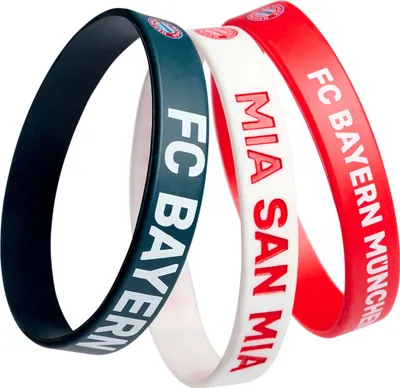 Image de FC Bayern München Bracelet set de 3 accessoires de football rouge/blanc/navy mia san mia FCB