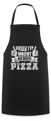 Produktbild von Spreadshirt Pizza Lustiger Spruch Pizzabäcker Italien Kochschürze, One size, Schwarz