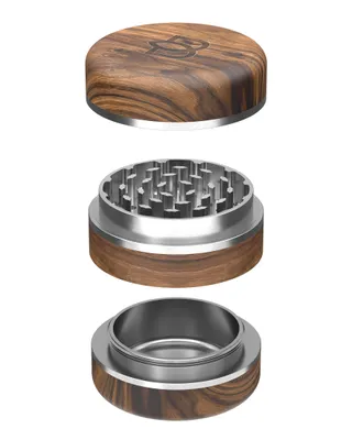 Produktbild von Bloomint Walnussholz & Edelstahl  Gewürzmühle 3-teilig 63mm – Für Kräuter & Gewürze, langlebig