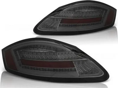 Obrázek produktu pro Plně LED světelná lišta zadních světel vhodná pro Porsche Boxster 987 + Cayman, modelový rok 2004–2009, kouřová