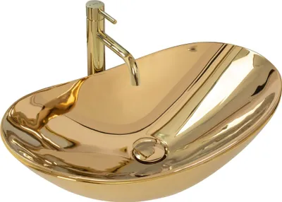 Produktbild von Rea Aufsatzwaschbecken Royal Oval Gold
