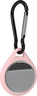 Produktbild von EAZY CASE Silikon Schutzhülle Anhänger Drop kompatibel mit AirTag, Hülle zur Aufbewahrung von AirTags mit Schlüsselanhänger, Kratzfest, Schlüsselanhänger, Stoßfest, Rosa