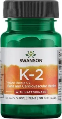 Productafbeelding van Swanson vitamine k2 + nattokinase 30 capsules BI7558
