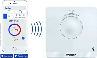 Produktbild von Theben RAM 812 BLE (RAMSES) - digitaler Uhrenthermostat zur Heizungssteuerung