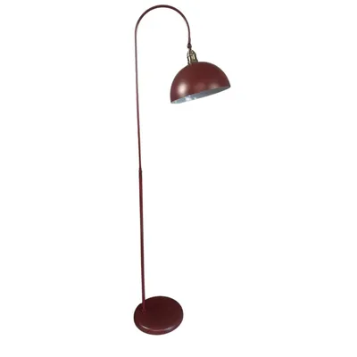 Produktbild von Moderne Metall-Stehlampe in Bordeauxrot mit E27-Fassung und Verstellbarem Lampenschirm