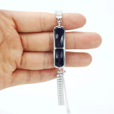 Produktbild von INF Blauer & Weißer Diamant Smart Armband Fitness Tracker mit Herzfrequenz