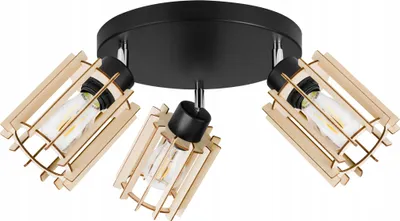 Image de Suspension moderne en bois avec éclairage LED