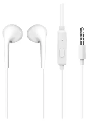 Produktbild von Dudao Earphones In-Ear Ohrhörer mit Fernbedienung und Mikrofon minijack 3,5 mm Anschluss in Weiss
