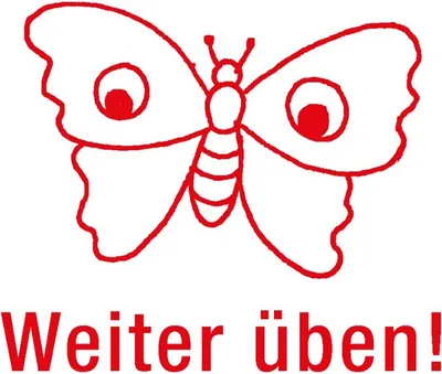 Produktbild von TimeTEX Siebdruck-Stempel "Perpetuum", Schmetterling "Weiter üben!"