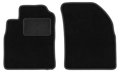 Productafbeelding van Velours voormatten voor Hyundai Sonata III 1999-2005 (sedan) – 2-delig, zwart, op maat – Wielganizator LUX