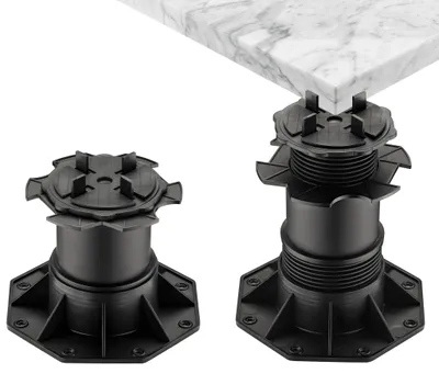 Imagen del producto de Soportes ajustables Wiltec para piedra, de 140 a 220 mm, con capacidad de carga de 600 kg, ideales para terrazas y baldosas de terraza
