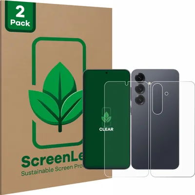 Produktbild von 2x ScreenLeaf Schutzfolie für Samsung Galaxy S25 Plus (Display+Rückseite) nachhaltiger Displayschutz Display Schutz Folie Klar Transparent