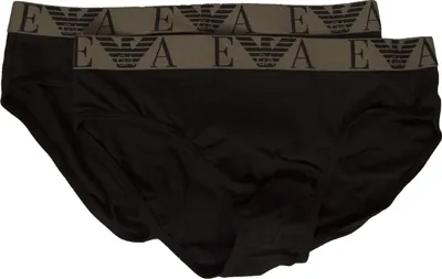 Immagine prodotto di Slip uomo EMPORIO ARMANI mutanda confezione 2 pezzi elastico a vista cotone elasticizzato underwear articolo 111733 2F715, EUR M - CN 170/95 - BR M - MX M, Cotone 95%,Spandex 5%