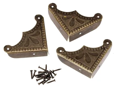 Produktbild von Dekorativer Eckenschutz in antiker Bronze, 12-teilig