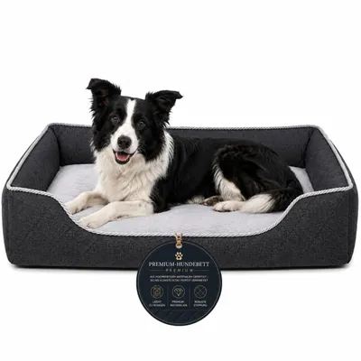 Image de Canapé pour chien couchage lavable housse amovible tissu d’ameublement L 75x60 cm, Image générée par une IA