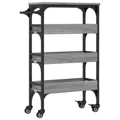 Obrázek produktu pro vidaXL Kuchyňský vozík Grey Sonoma 53x20x76 cm Materiál na bázi dřeva