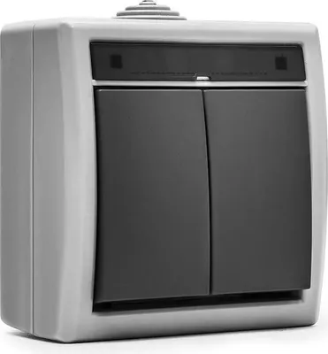 Produktbild von Famatel 19076 Doppelte Wasserdichte Schalter 10a 250v Weiß  Weiß One Size