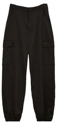Produktbild von s.Oliver Satin Parachute-Hose mit weitem Bein, Super High Rise Bund und Cargotaschen