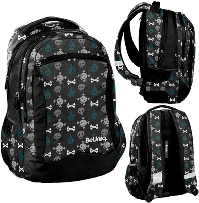 Produktbild von PASO licht Rucksack Schulrucksack Schultasche Skull BU22SK-2808