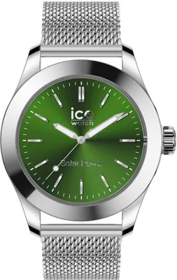 Produktbild von ICE Watch Steel 023796 Solar, Milanaise, Analog, grün, silberfarben