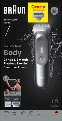 Image de BRAUN Bodygroomer Series 7 BG7550 Rasoir corporel, Couleur:Noir