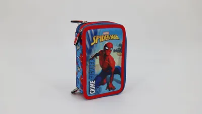 Produktbild von Marvel Spider-Man 20cm Federmäppchen gefüllt mit Stiften, Radiergummi, Schere