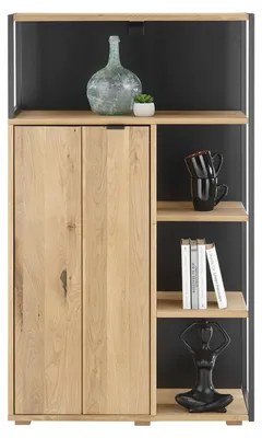 Produktbild von home24 Massives Highboard - Wildeiche / Schwarz