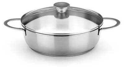 Produktbild von BRA Ancora | Bräter mit Deckel 26 cm, Edelstahl 18/10, ohne Antihaftbeschichtung, vollinduktionsgeeignet für alle Küchen inklusive Induktion