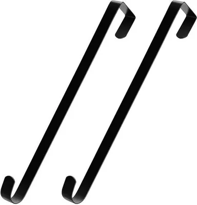 Imagen del producto de Uniqoos® Ganchos s para puerta que ahorran espacio, fabricados en acero al carbono – 2,2 cm × 30 cm. Ideales para colgar decoraciones navideñas y objetos de uso diario